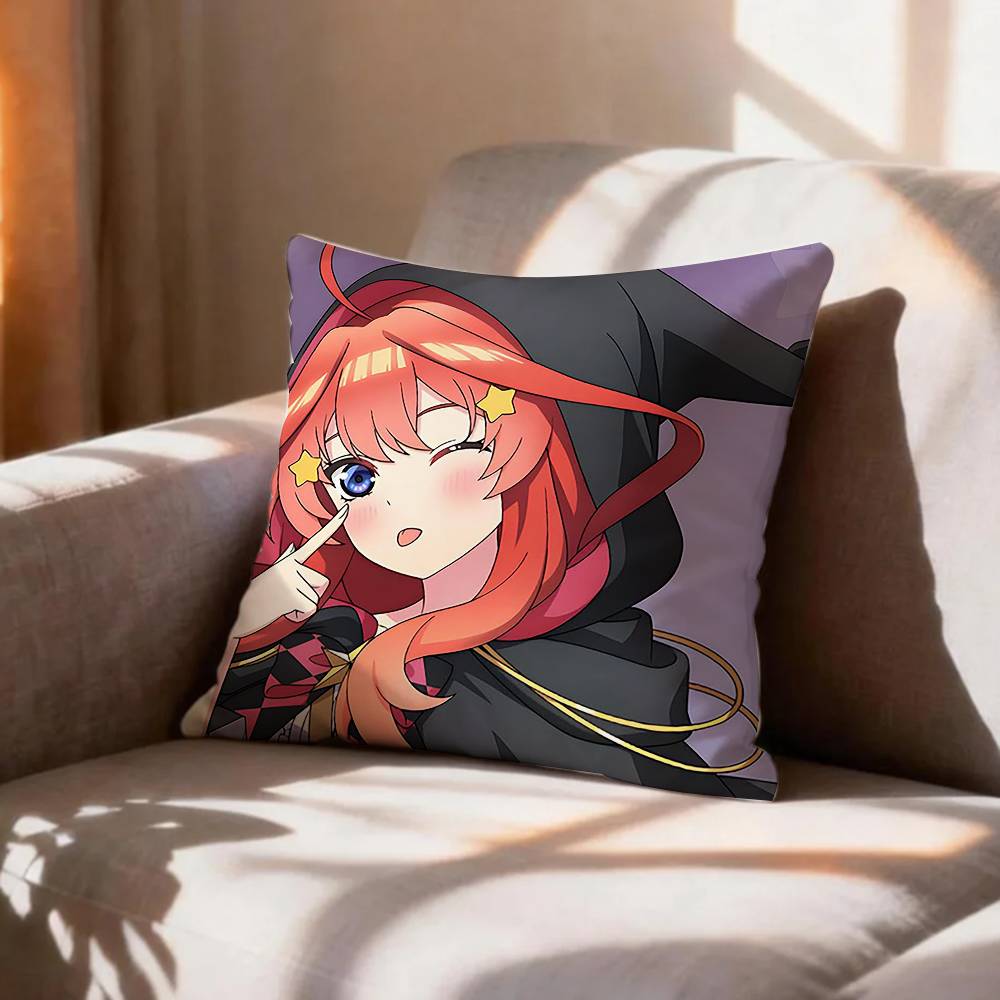CUTE TThe Quintessential Quintuplets   Pillow Case Pattern Printed Pillowcase For Living Room Sofa Cushion Cover