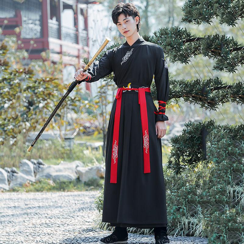 Men's Clothing Hanfu Martial Arts Style Chivalrous Handsome Men's Suit