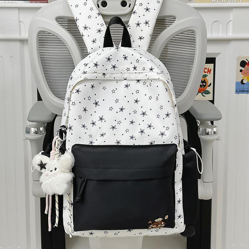 Schoolbag cute contrasting backpack female stars cute small fresh backpack high school student college student junior high school girl schoolbag