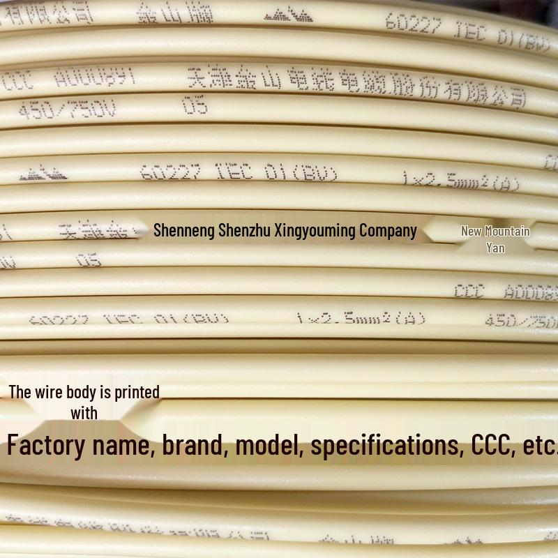Jinshan 2.5 Sq Mm Copper Core BV1.5/4/6 Single-Strand Flame Retardant Cable