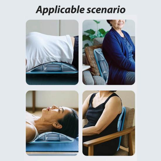 Back Stretcher Adjustable Lumbar Traction Device Pain Relief Ergonomic Spine