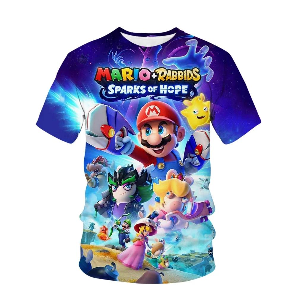 Child Game Super Mario Bros T Shirt Kids Boy Cartoon Clothes Tops Tees Boys T-shirt Luigi Mario T-shirts Children's Short Sleeve