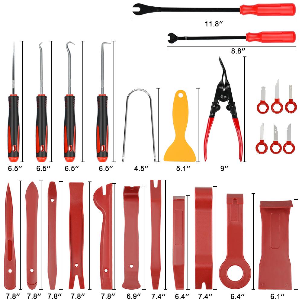 65pcs Hand Tool Set Pry Disassembly Tool Interior Door Clip Panel Trim Dashboard Removal Tool Kit Auto Car Opening Repair Tool