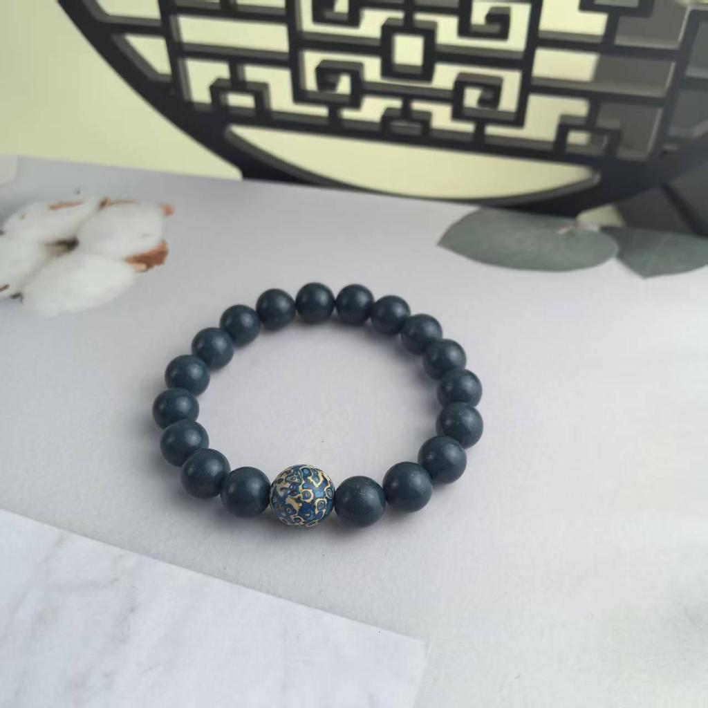 Mixed Incense Beads Bracelet with Lacquer Beads - Unisex Chinese National Style, Collectible Buddhist Beads, Hand-Playing Bracelet