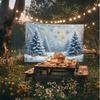 Winter Snowy Forest Wall Hanging Tapestry  Christmas Tree Wall Hanging Tree Wall Hanging Gorgeous Christmas Tree Fireplace Gifts