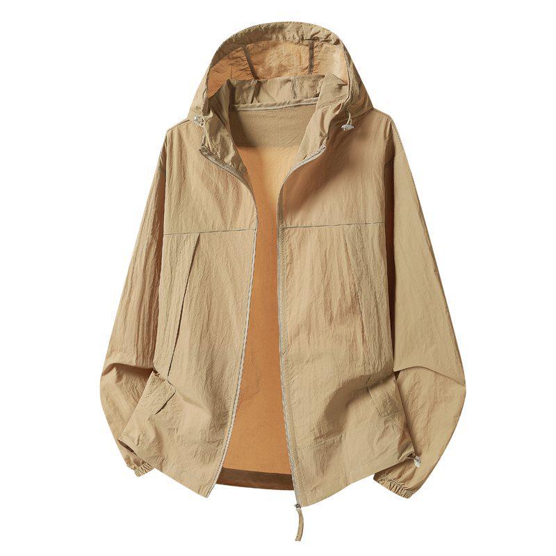Hot Sale Ice Silk Ultra-Thin Couple's Summer Jacket: Lightweight, Trendy Hong Kong Style for Men's Outdoor Fishing.