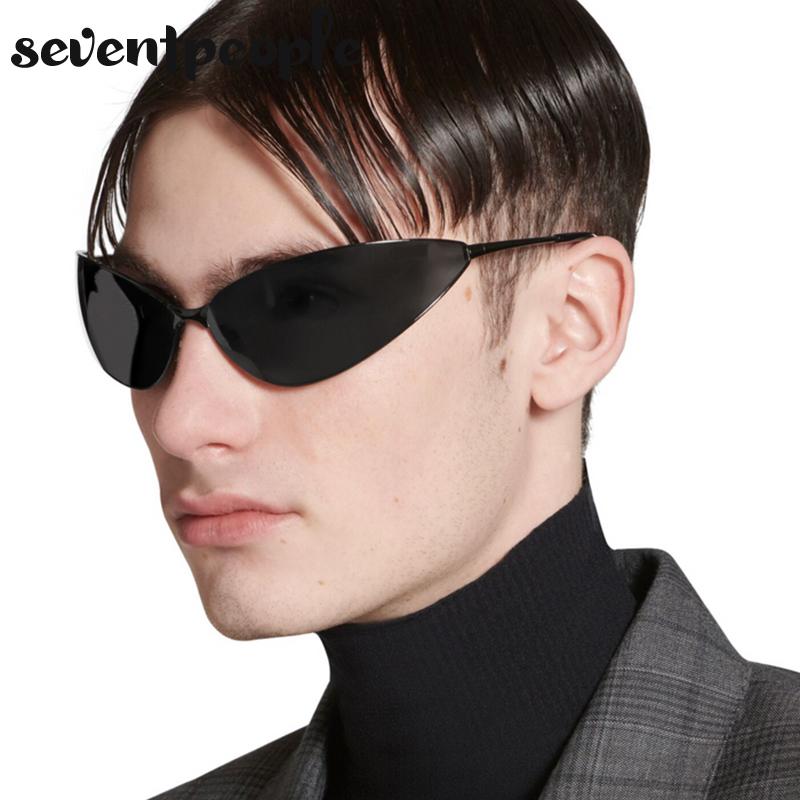 Polarized Cat Eye Y2K Sunglasses Men Women Luxury Brand Designer Fashion Small Oval Metal Frame Sun Glasses Vintage Eyewear