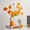Cartoon Cat Vase Claw Shape Resins Flower Vase Plant Stand Multifunctional Flowerpots Bedroom Table Desk Decorations