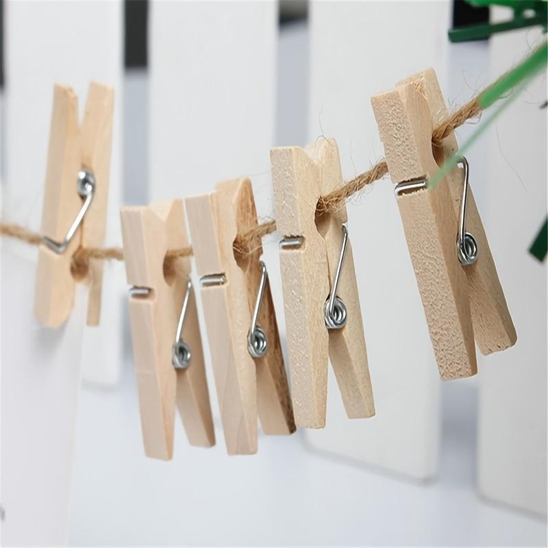 50pcs Colorful Wooden Clip for DIY Decorative Photo Storage and Crafts