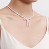Jewelry Choker Bow Imitation Pearl Necklace Women's Niche Design Sense Light Luxury Beaded Necklace