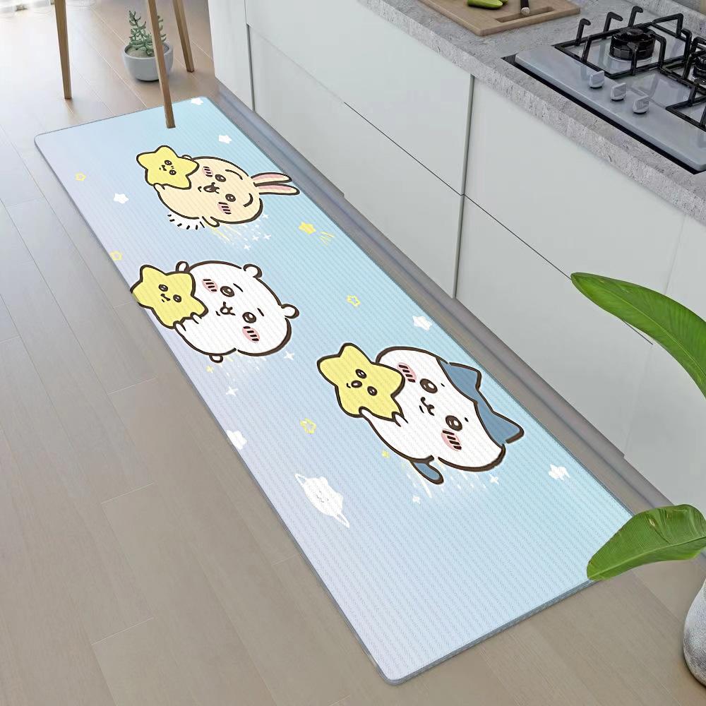 Entrance Front Door Doormat Anime Chiikawas Non-slip Kitchen Rug Living Room Rugs Balcony Bathroom Foot Mat Floor Mats Carpet