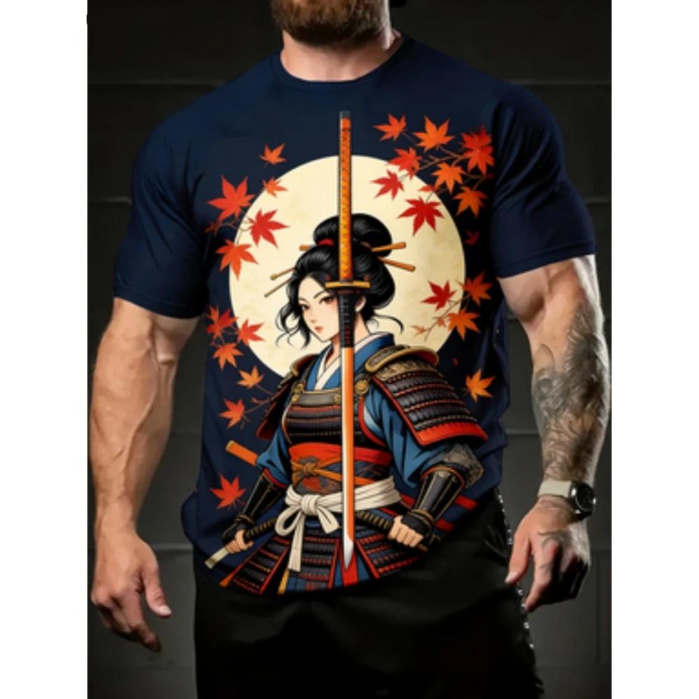 Women s Warrior Pattern 3D Printed T-Shirt - Summer Casual Short Sleeve Graphic Tee S