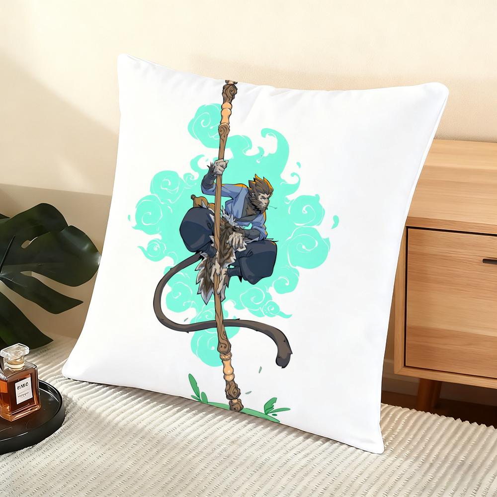 

Black Myth WUKUNG Cushion Cover Soft Short Plush Pillow Cover Smooth Cozy Texture Aesthetic Cushion Case Home Decor 30cmx30cm