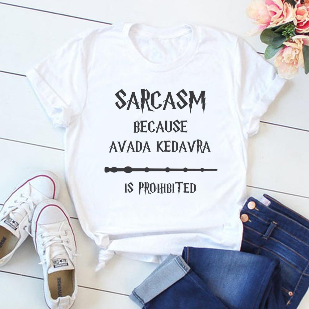 Sarcasm Because Avada Kedavra Is Prohibited Shirt Pottery Tee Wizard Shirt Magic Wand Shirt Superhero Shirt HP Shirt Bookish Top