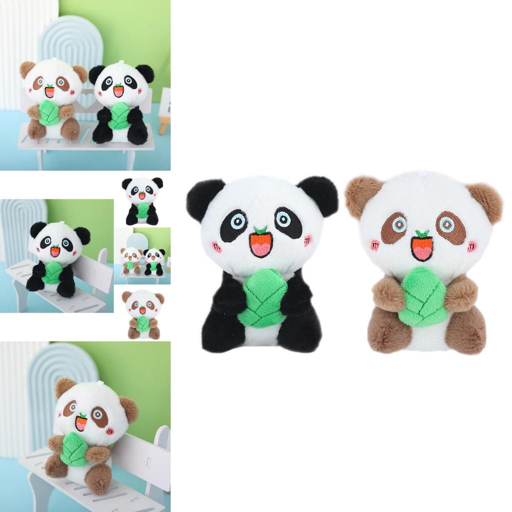 Cute Panda Plush Keychain Premium Snow Mink Fur Animal Figure Bag Pendant