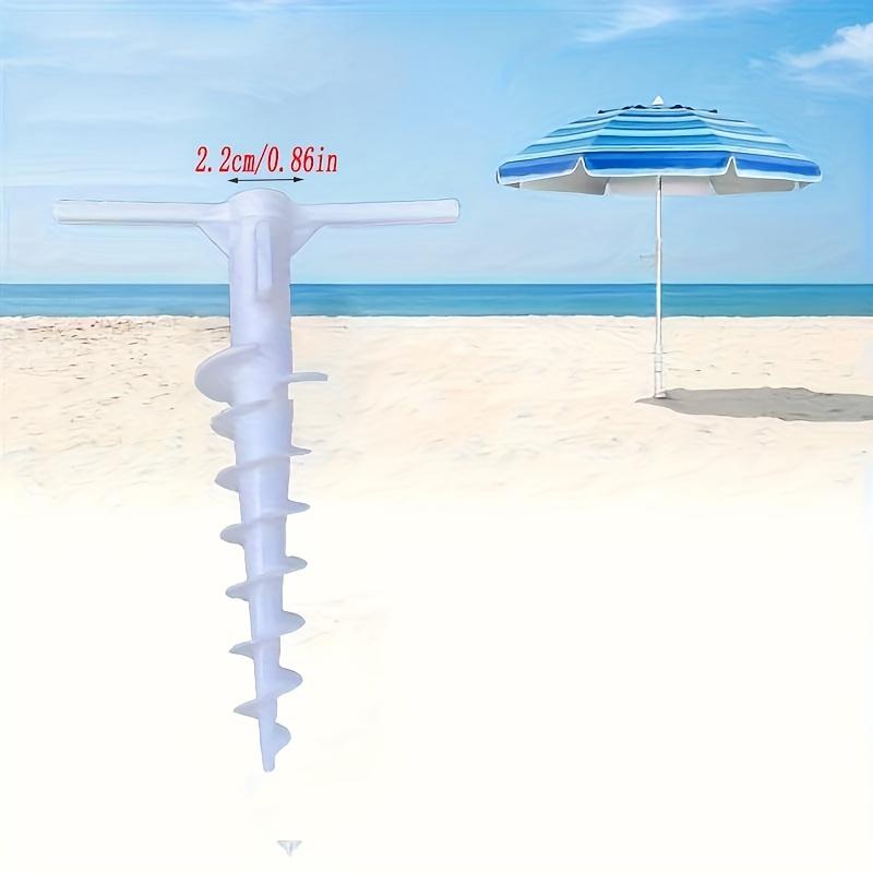 

Земляной колышек для зонта - Спиральный анкер для палатки для пляжных и садовых зонтов, Надежная установка в песок/почву, Ручка для удобного захвата для использования на открытом воздухе, Предметы первой необходимости для патио белый