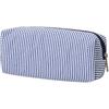 Stripe Pattern Pen Pouch Large Capacity Makeup Pouch New Pen Bag  School Supplies