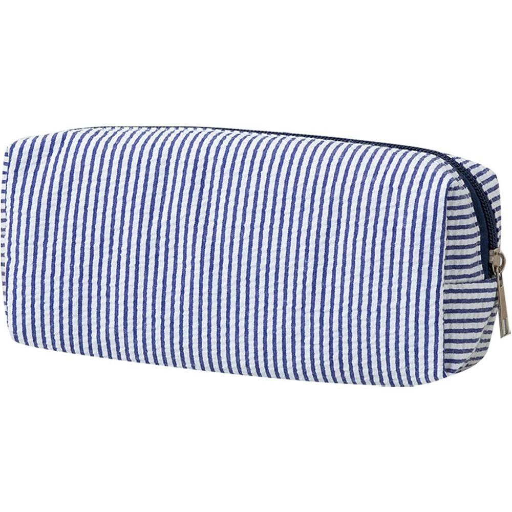 Stripe Pattern Pen Pouch Large Capacity Makeup Pouch New Pen Bag School Supplies