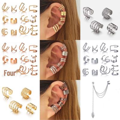 Kreatives Legierungs-Ohrclip-Set: Kein Piercing erforderlich, Schlichtes Design