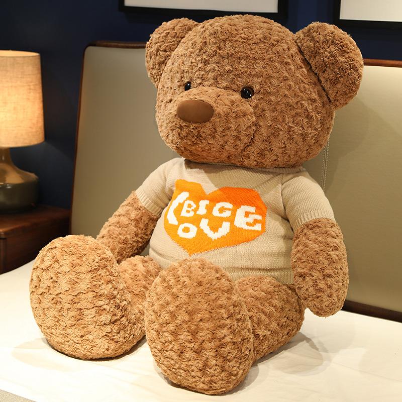 

Большая милая роза LOVE свитер плюшевый мишка кукла День святого Валентина игрушка Wanrong обнимашка кукла для его девушки тряпичная кукла подарок 80CM