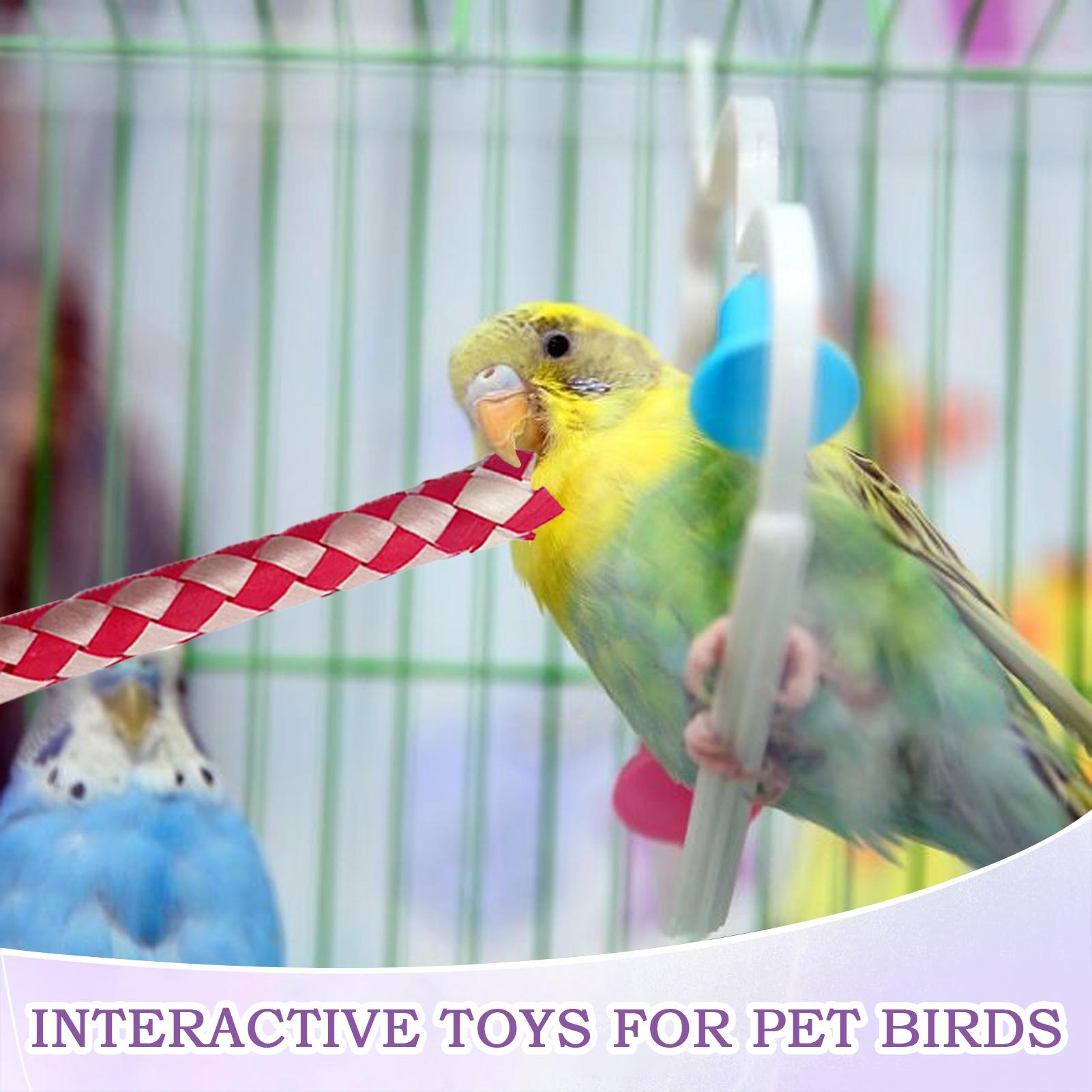 

6pcs Birds Parrots Chew Toy Assorted Colors Finger Traps Foraging Chopper Toy Birds Foraging Toy CN