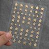 8pcs/set 3D Metallic Gold & Silver Star Nail Stickers, 8pcs Y2K Pentagram Holographic Sliding Elegant Charm Nail Art Decorative DIY Nail Accessories