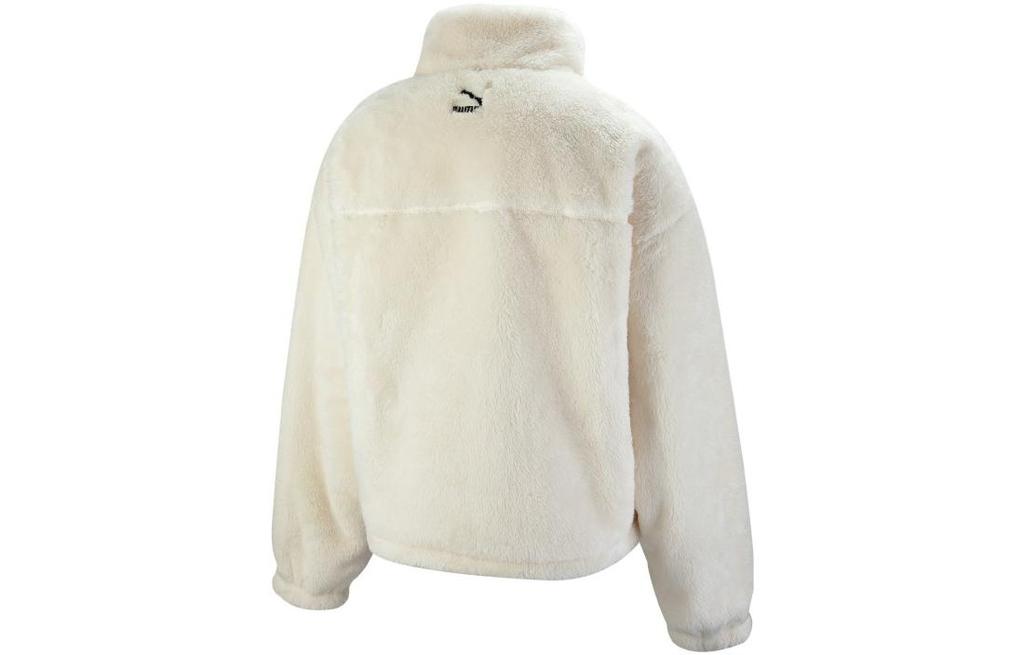 PUMA Velvet Jackets Women's White Stand Collar Moderate 538856-65