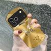 Gradient yellow letter M For iPhone 17 16 15 14 Pro 13 Plus 12 mini 11 Pro Max XR X S 7 8 Elliptical Tempered Glass Phone Case