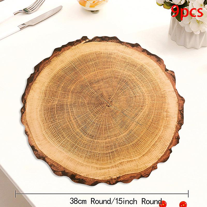 Baumstamm Platzset Haushalt Holzmaserung Esstischmatte Hitzeschutz Isolierung Teeraum Dekoration