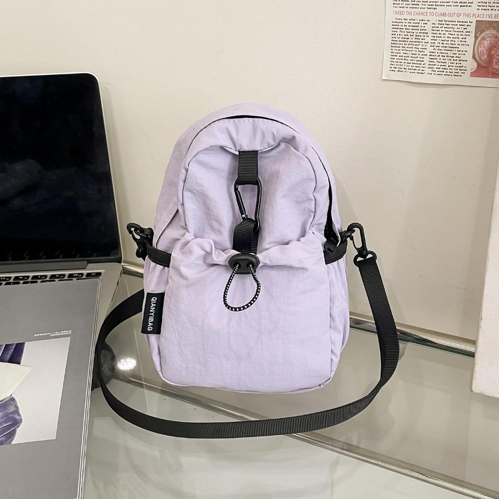 Coin Pouch Drawstring Crossbody Bag Sports Mobile Phone Pack Portable Nylon Shoulder Bag  Travel