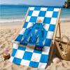 Flame Logo Design Printed Microfiber Beach Towel, Soft And Absorbent, Quick-Dry, Ideal for Summer Travel, Beach Essential, Swimming Pool