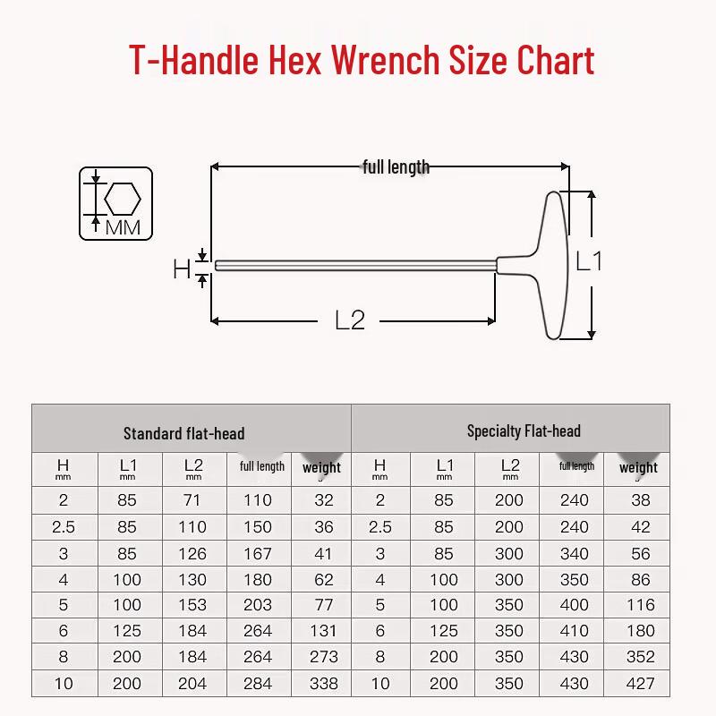 Bali T-Handle Extended Hex Wrench