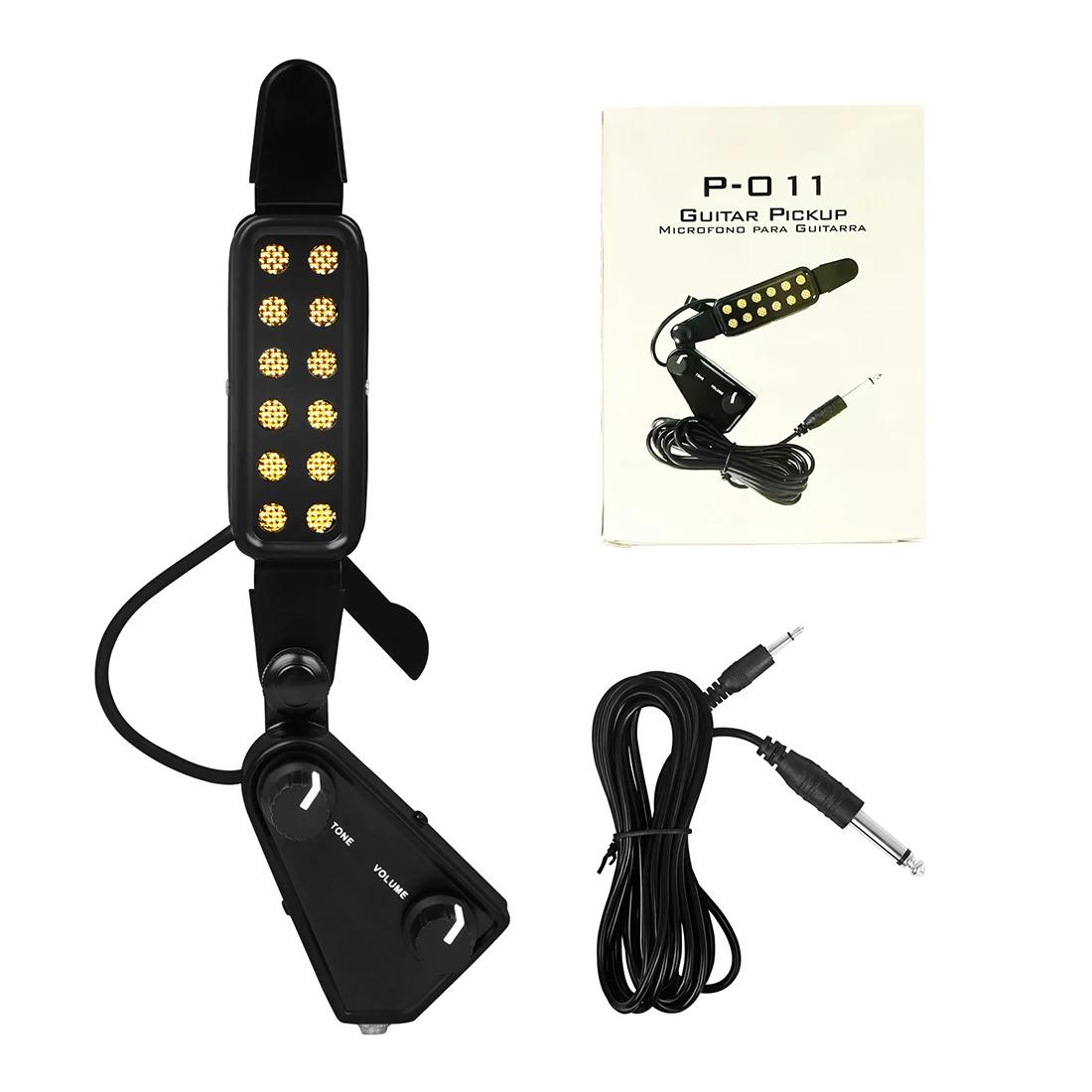 IRIN Guitar Sound-hole Pickup Volume Adjustable Highly Reproducible 2.9 Metre Cable Soundhole Pickup Acoustic Guitar Accessories