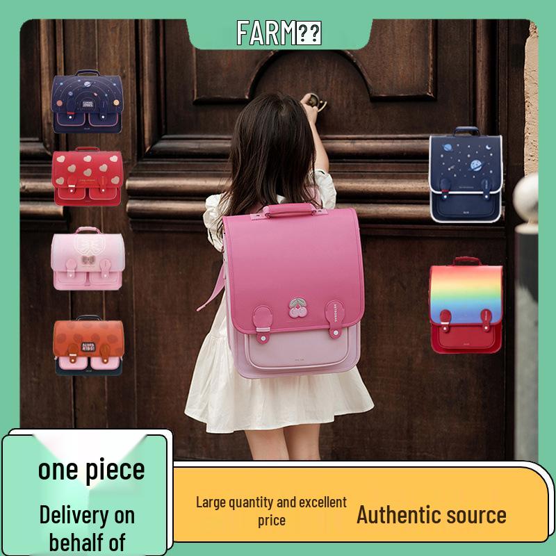Zoyzoii Children's Retro School Backpack - Lightweight, Spine-Protective Bag for Boys and Girls in Grades 1-3