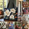 Quilted Tote Bag Women Vintage Shoulder Bag Flowers Animals Handbag Floral Purse for Commuting Party Daily Errands