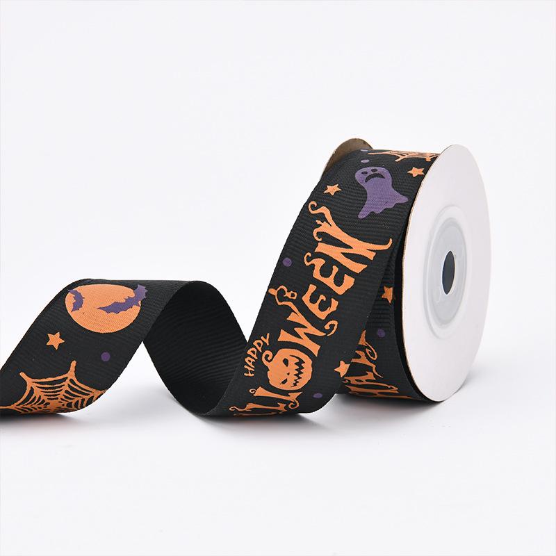 Halloween Ribbon 1cm - Festival Decoration, DIY Hair & Gift Box Accessories