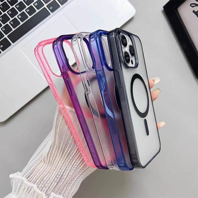 IPhone 16 Průsvitný magnetický kryt pro MagSafe - Nárazuvzdorný akryl pro iPhone 13/14