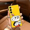 Süße CupHead und MugMan Handyhülle für Samsung Galaxy A71, A70, A52, A51, A40, A30 Transparente Hülle
