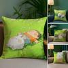 Cartoon Drawing Animal Pillow Case Sofa Living Room Bedroom Double-sided Printing Square Cushion Nap Time Pillow Case