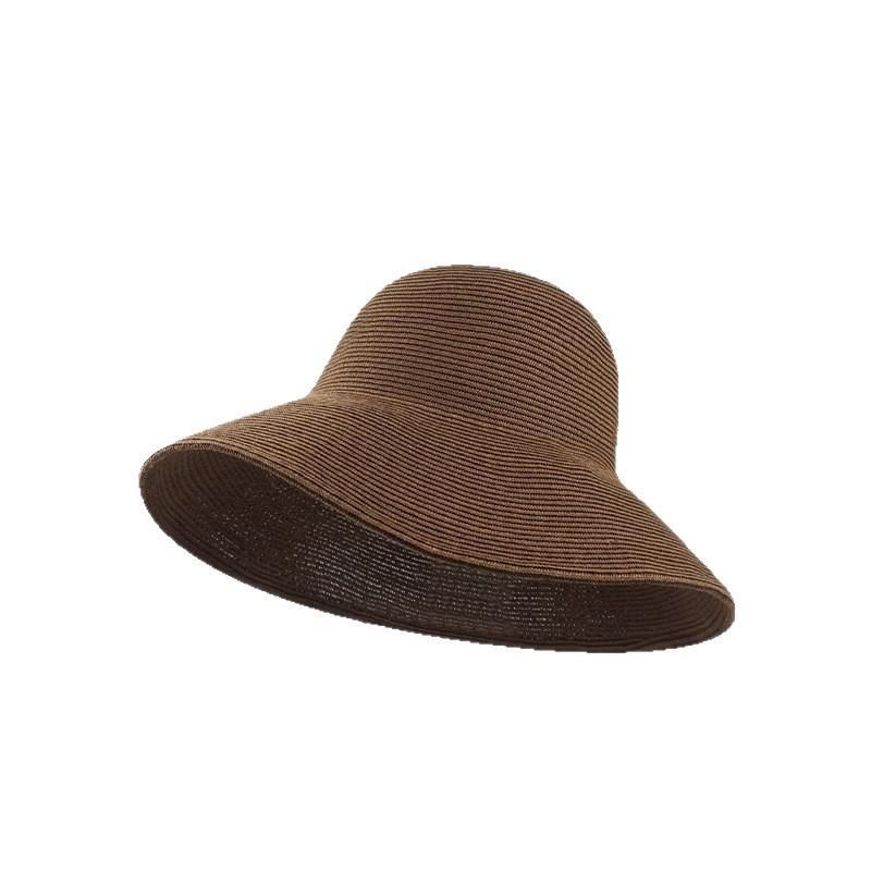 Seaside hat women's summer new vacation sunscreen hat bucket hat straw hat foldable beach sun hat sun hat