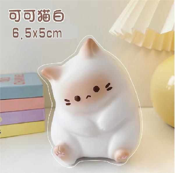 Adorable Cartoon Cat Squeeze Toys for Kids Adult Soft Pinch PU Slow Rebound Balls Pop Fidget Toys Halloween Christmas Gifts