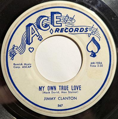 7inch Record JIMMY CLANTON - My Own True Love / Little Boy In Lo MR103A Ace Records 1959 US Rock Used
