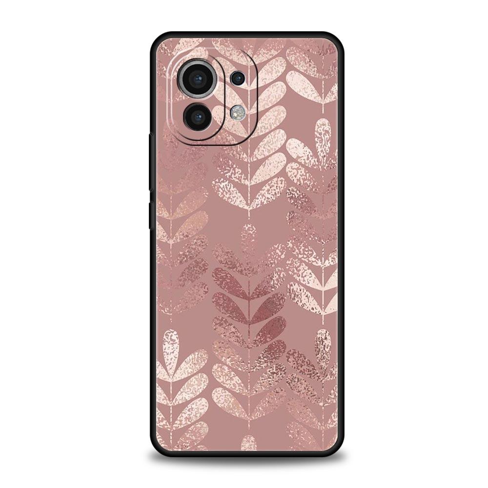 Phone Case For Xiaomi Mi 15 14 13 12 11 Lite 14T 13T 12T 11T Pro Poco X6 X5 M3 X3 Pro F5 F4 Cover Gold Rose Love Heart