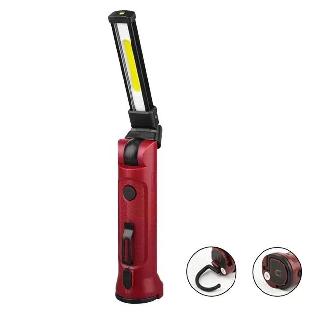 D2 Multifunctional Folding Work Light Portable Camping Light Rechargeable Flashlight With Built-in 1200Mah Battery Magnetic Lamp