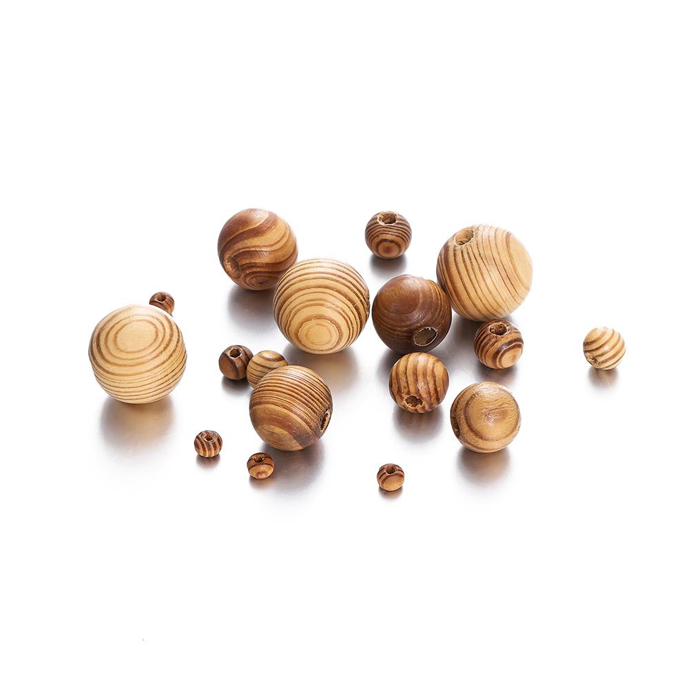 5-100Pcs 6-23mm Natural Wooden Beads Round Loose Spacer Maple Beads for DIY Necklace Bracelet Jewelry Making Accessories