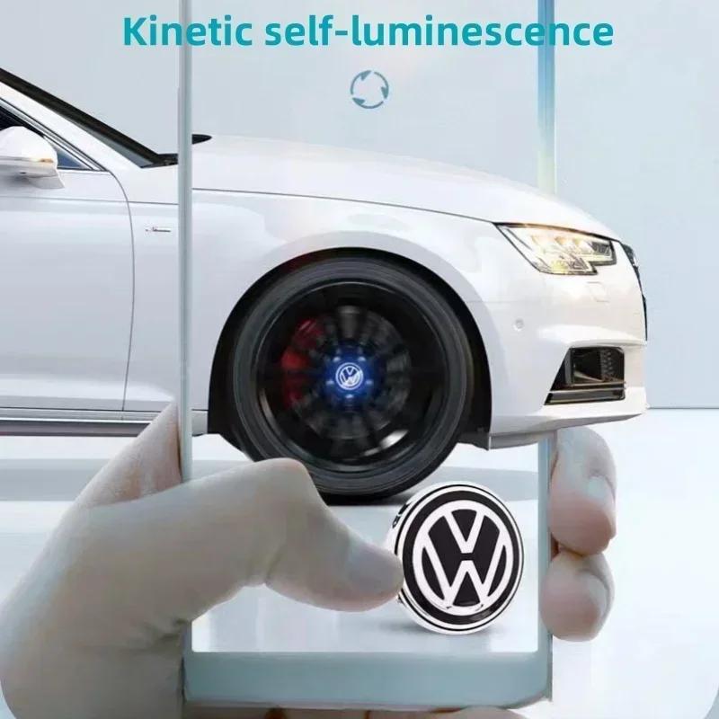 2025 Heiß VW 4 Stück Naben-LED-Lichterkappe Auto Schwebende Beleuchtung Radnabendeckel Kappen Für Volkswagen golf4/6/7 toutan passat ti