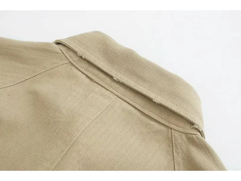 2024 Women's Winter Distressed Pocket Workwear Shirt Jacket - European & American Style Fashion