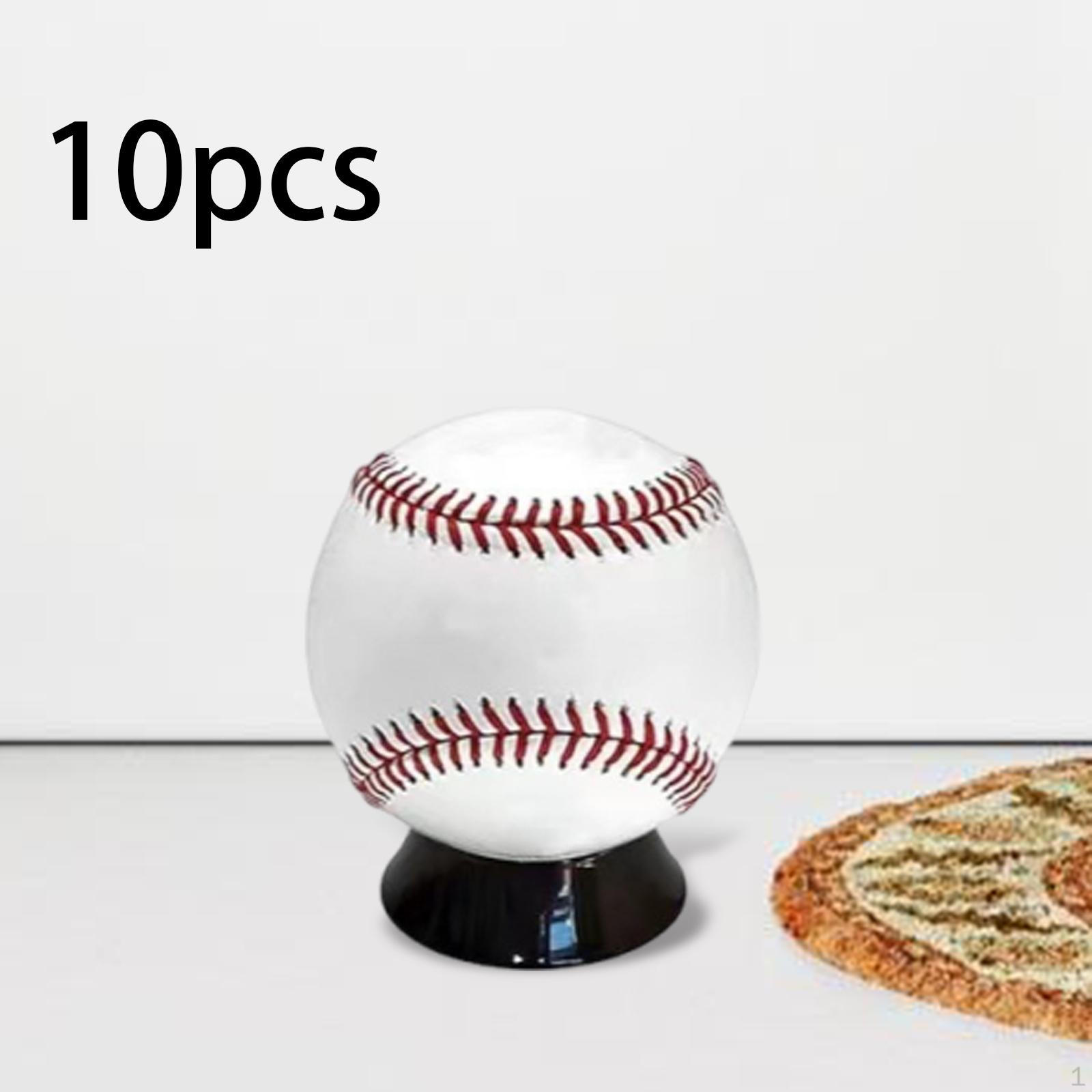 

10 штук Подставки для бейсбольных мячей Держатели для игровых мячей Витрина Устойчивая сфера чёрный