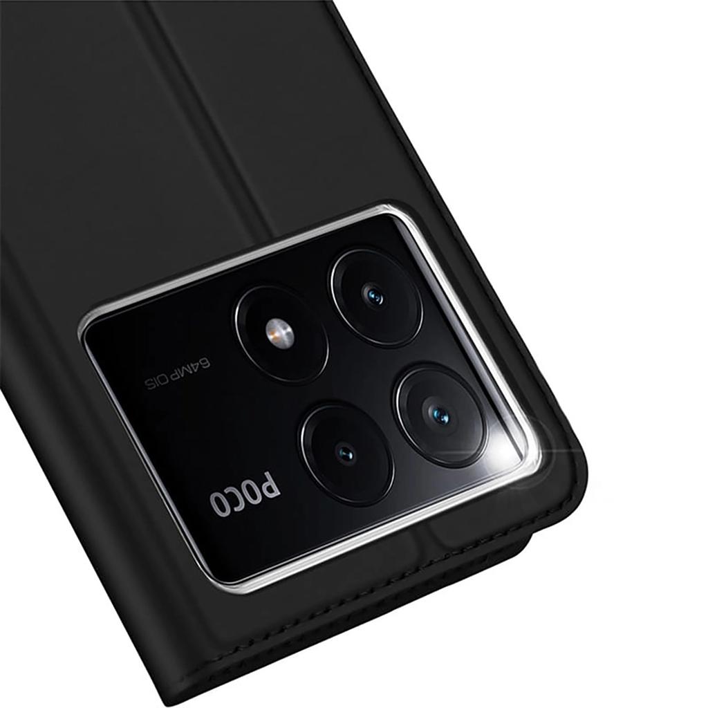 Etui Dux Ducis Skin Pro Na Xiaomi Poco X6 Pro 5G / Redmi K70E Z Klapką I Miejscem Na Kartę - Czarne