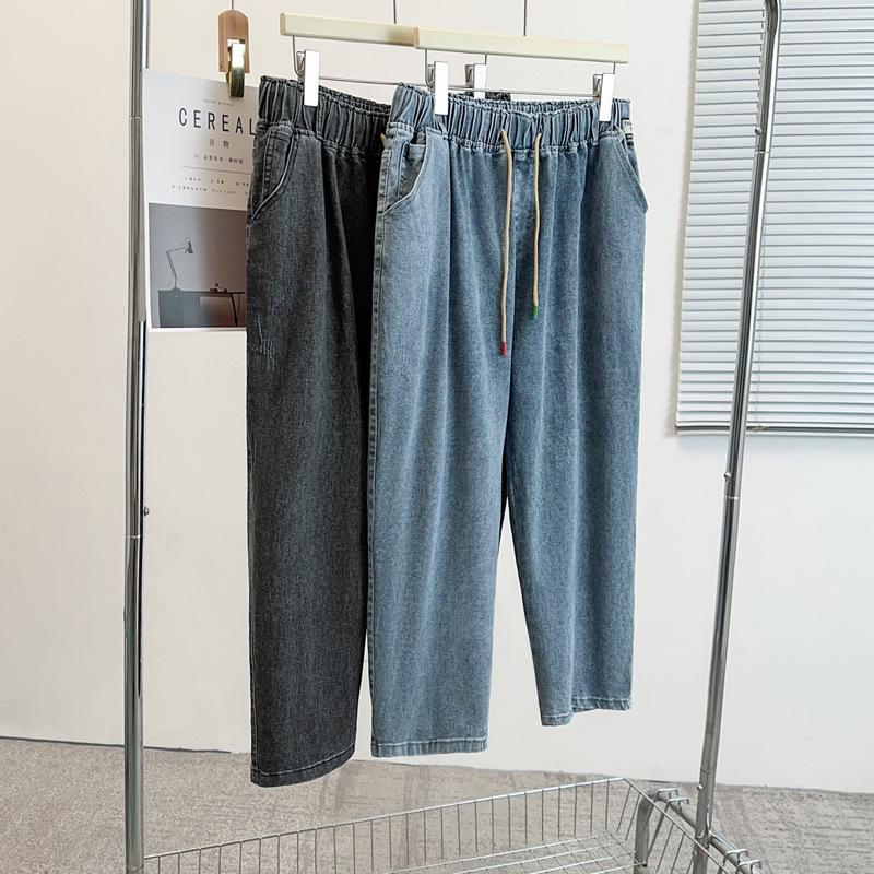 

2025 Summer Women s Plus Size High Waist Stretch Dad Jeans: Comfortable, Stretchy, Versatile 42 (Recommended Weight 260-300 Jin) чорний